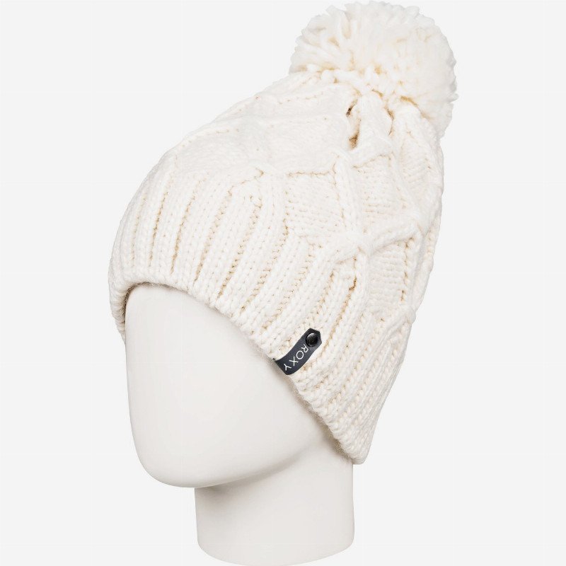 Winter - Pom-Pom Beanie for Women - White - Roxy