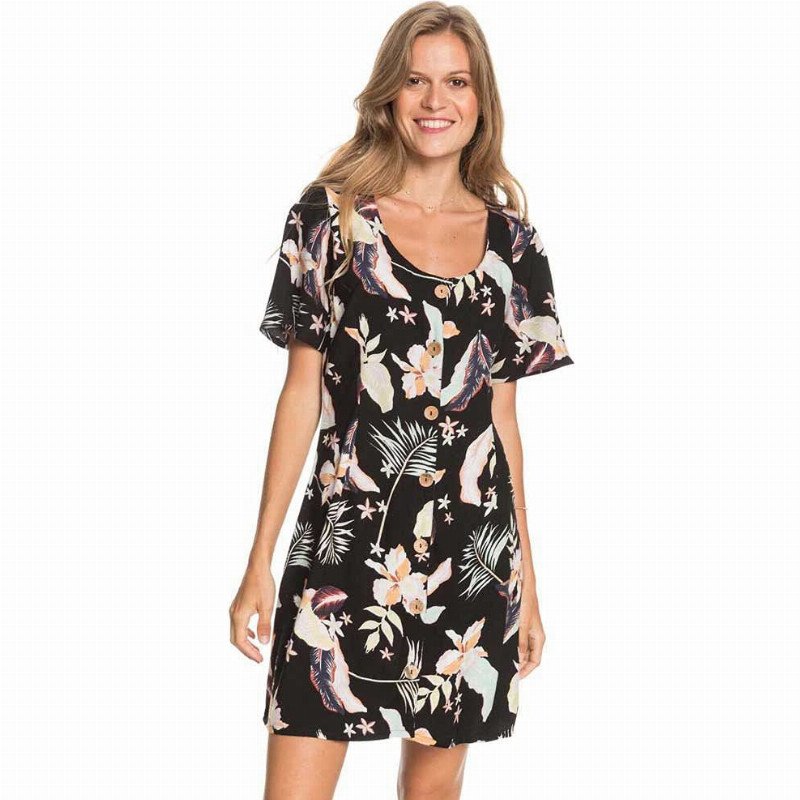 Women's All Eyes on Love-Short Sleeve Dress Casual