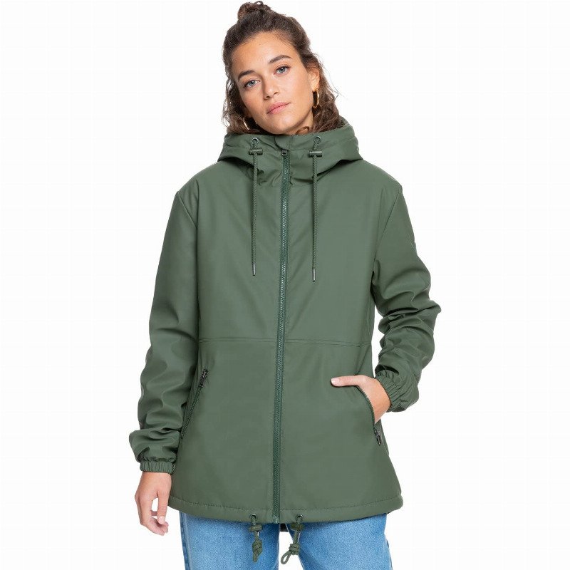 Young Womens No Rain No Flowers Polar Raincoat