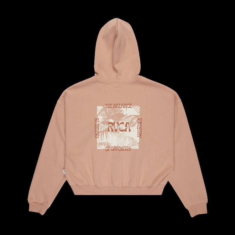 Court Zip Hoodie in Warm Taupe