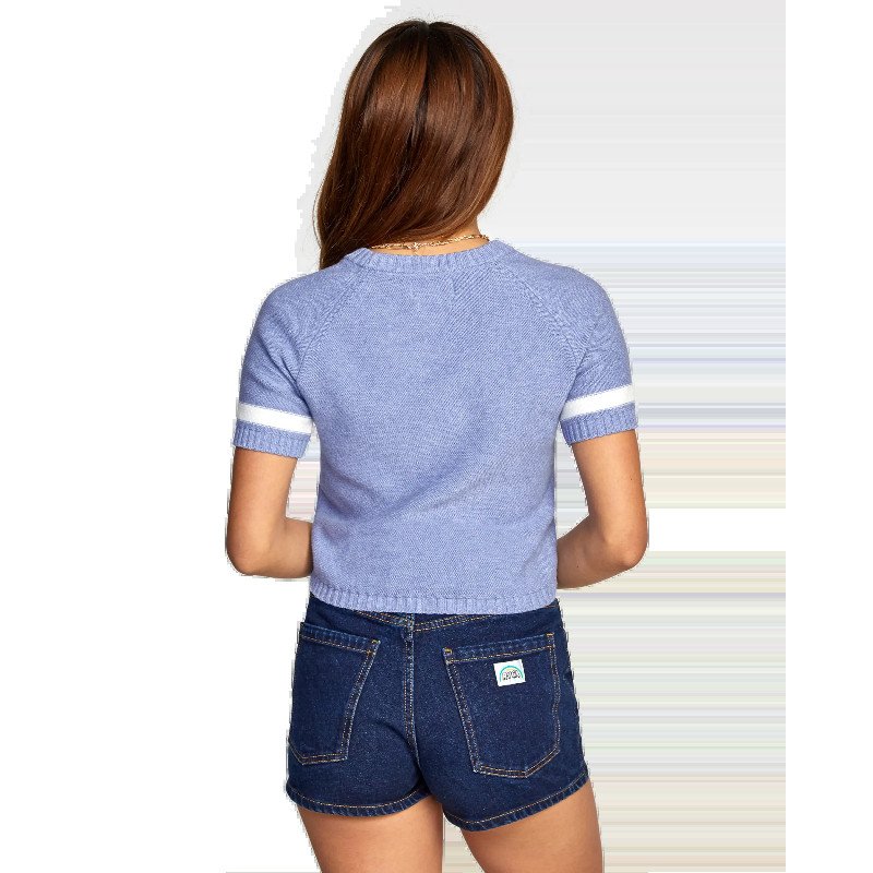 Goals Jumper in Grey Purple