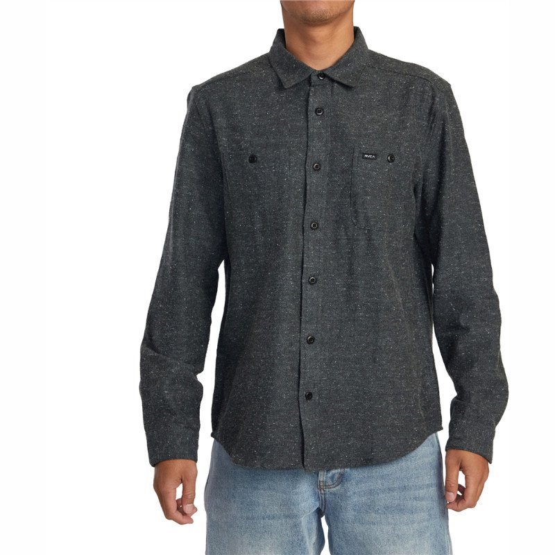RVCA Harvest Neps Flannel Shirt - Black