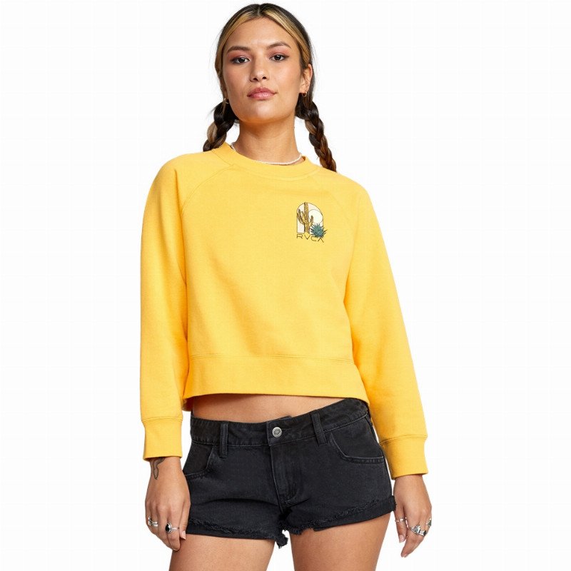 RVCA Oasis Fleece Sweatshirt - Marigold