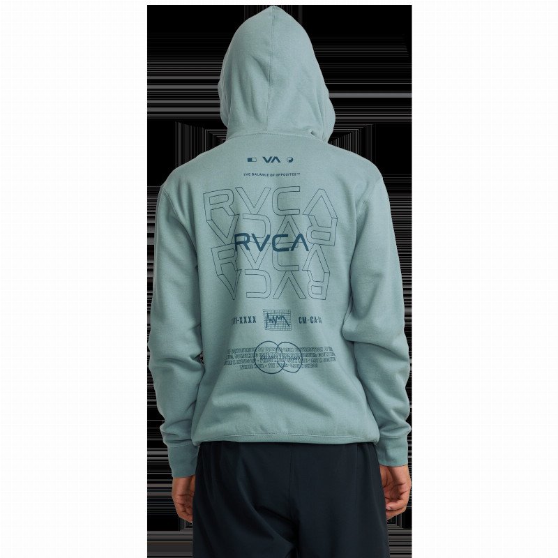 RVCA Pin Flip Hoodie in Lead