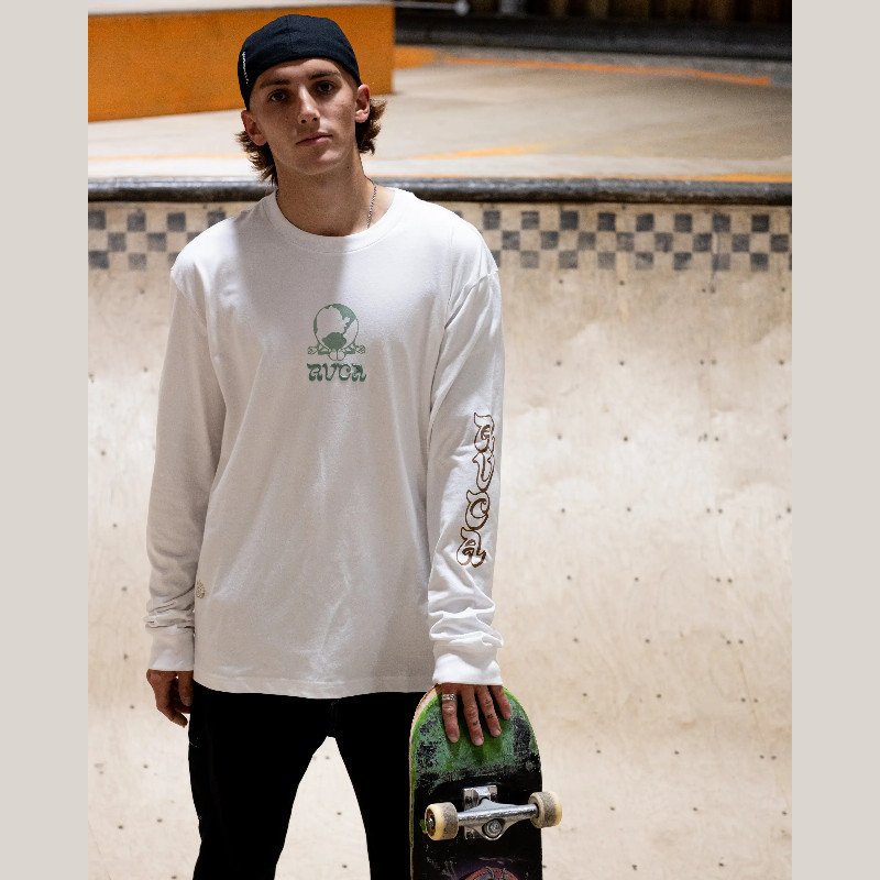 Scorched Lands Long Sleeve T-Shirt in White