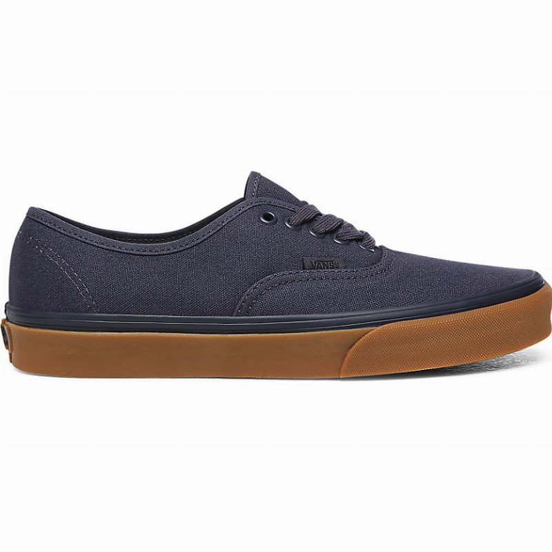 VANS 12 Oz Canvas Authentic Shoes ((12 Oz Canvas) Parisian Night/gum) Women Navy, Size 12