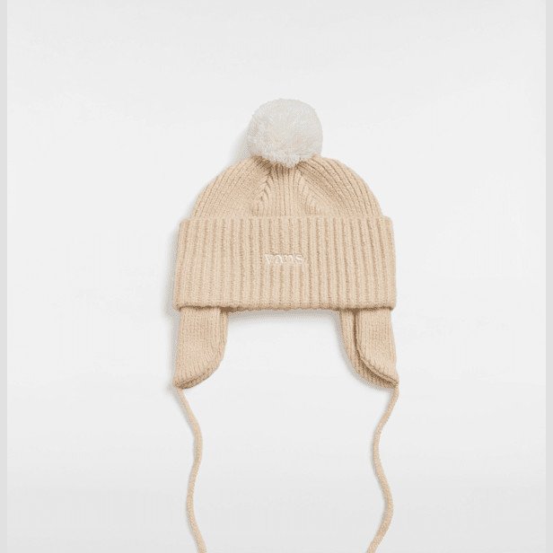 Vans - Vans 66 Earflap Pom Beanie, Man, White, Size: One size