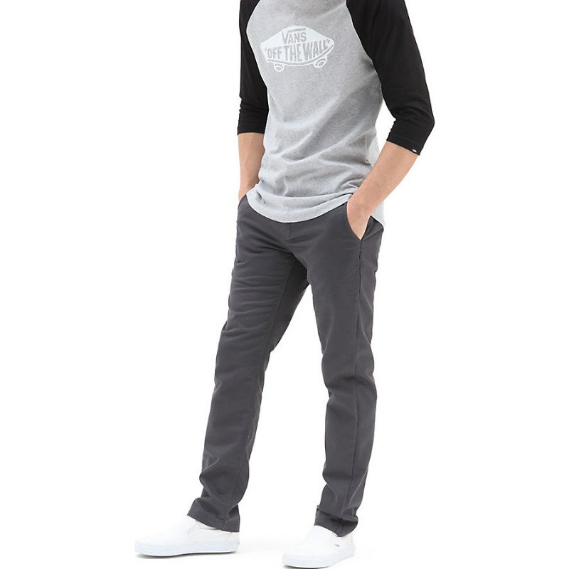 VANS Authentic Chino Slim Trousers (asphalt) Men Grey, Size 38