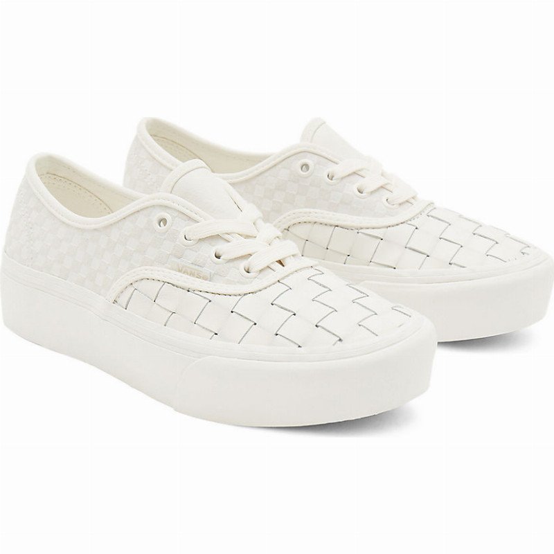 Vans leather authentic platform discount