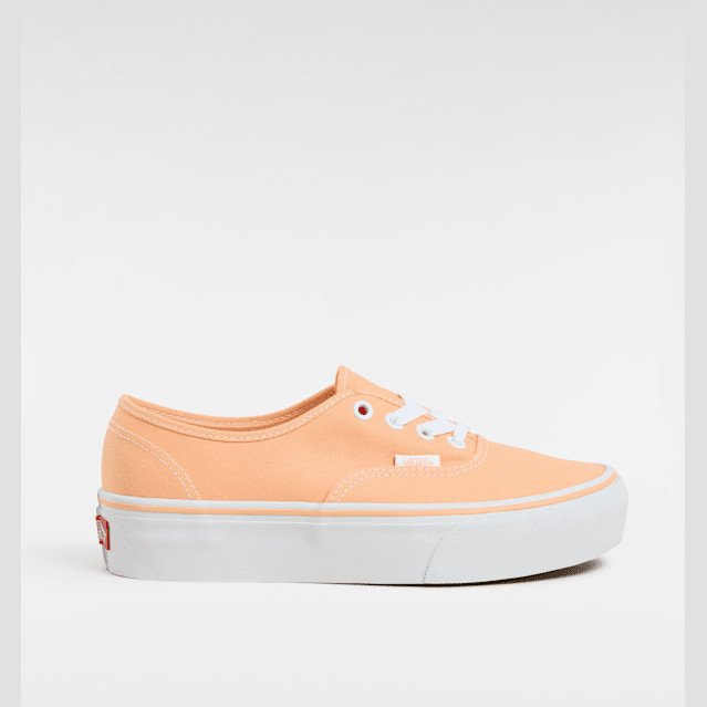 Vans - Authentic Platform Shoes, Woman, Orange, Size: 3