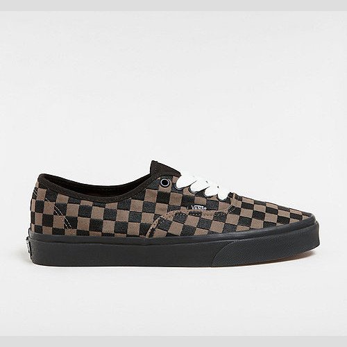 VANS Authentic Shoes (embroidered Checker Black) Unisex Grey, Size 12
