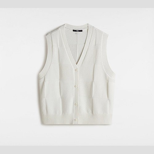 VANS Avenue Sweater Vest (marshmallow) Women White, Size XXS