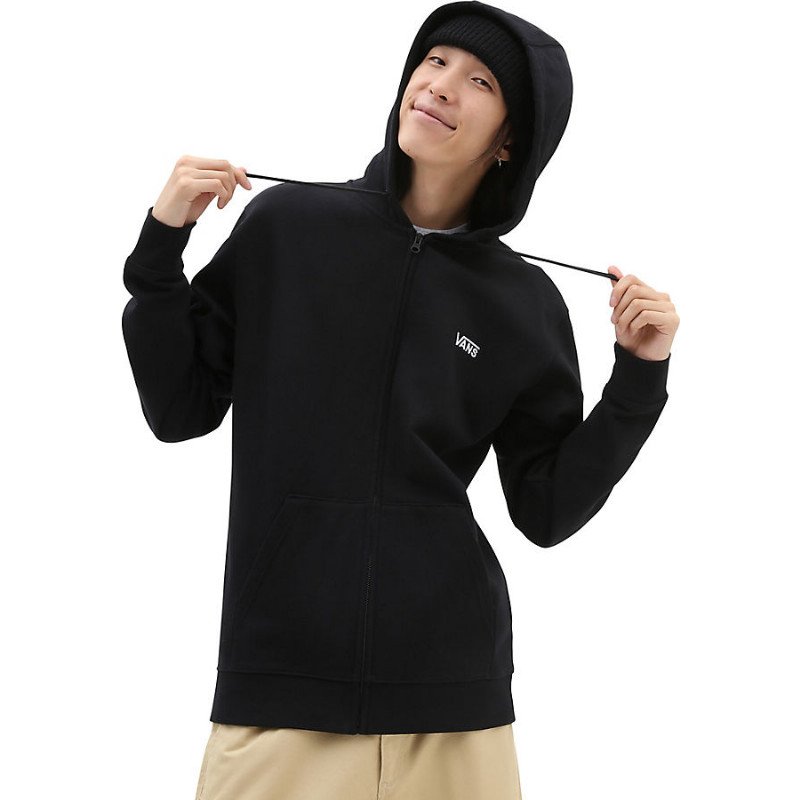 BASIC FULL ZIP PULLOVER HOODIE (GREEN/TRUE WHIT) MEN BLACK