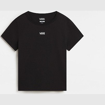VANS Basic Mini T-shirt (black) Women Black, Size XXS