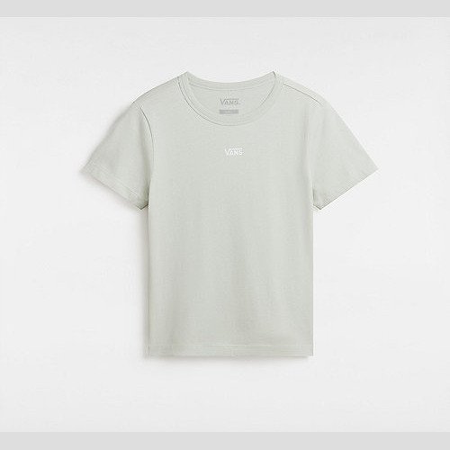 VANS Basic Mini T-shirt (pale Aqua) Women Green, Size XXS