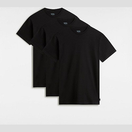 VANS Vans Basic T-shirt (3 Pack) (black) Unisex Black, Size XXL