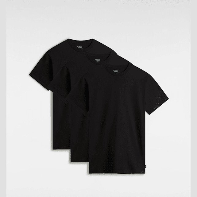 Vans - Vans Basic T-Shirt (3 pack), Man, Black, Size: L