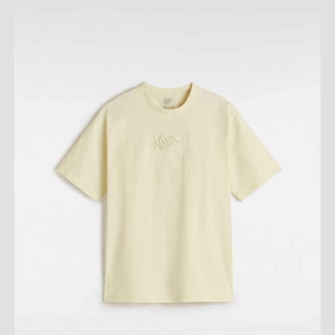 Vans - Blocked Box Loose T-Shirt, Man, Beige, Size: XS