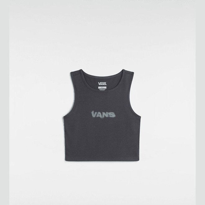 Vans - Blur Fitted Crop Tank, Woman, Grey, Size: XXS