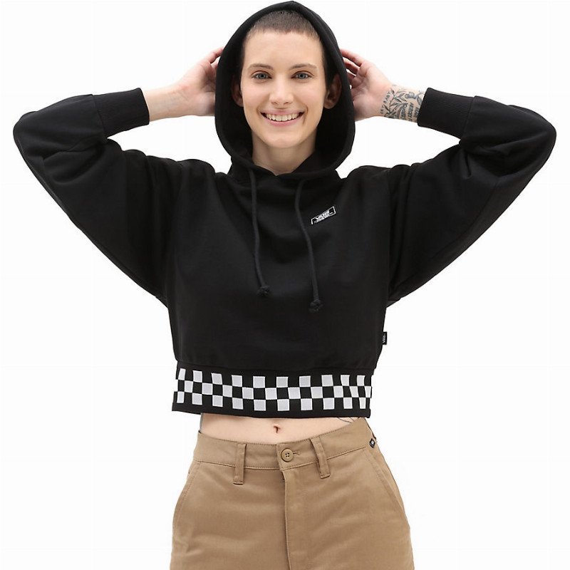 BOOM CHECK HOODIE (BLACK) WOMEN BLACK