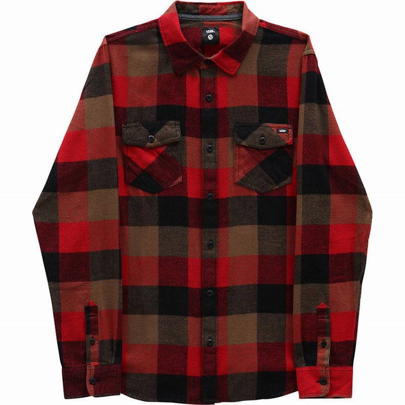 BOX FLANNEL WOVEN SHIRT (CHILI PEPPER/SE) MEN RED