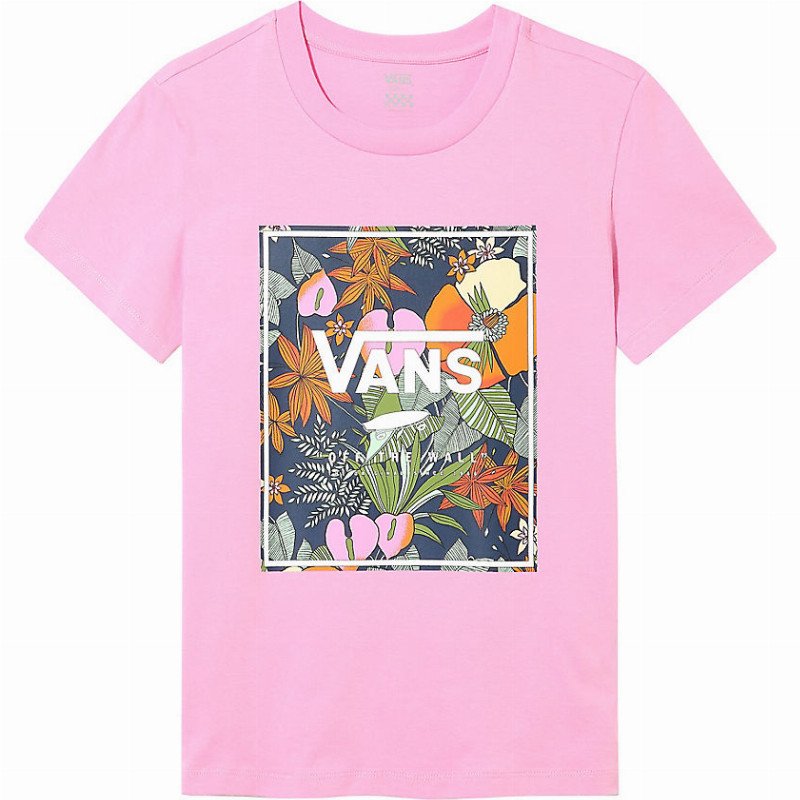 VANS Boxlet T-shirt (fuchsia Pink) Women Pink, Size XS