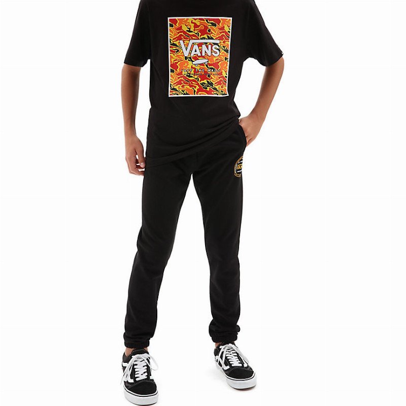 VANS Boys Authentic Checker Fleece Pants (8-14 Years) (black) Boys Black, Size XL