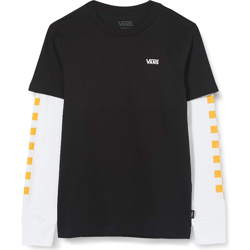 Boy's Long Check Twofer T-Shirt