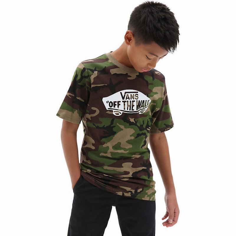 VANS Boys Otw T-shirt (8-14+ Years) (camo-white) Boys Green, Size XL