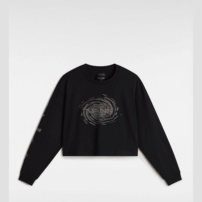 Vans - Breaker Long Sleeve T-Shirt, Woman, Black, Size: L