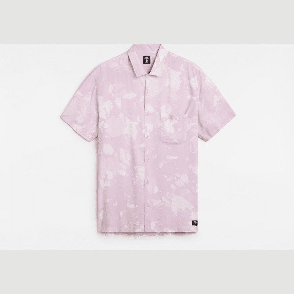 Vans - Vans Camp Loose Collar Woven Shirt, Man, Lilac, Size: XXL