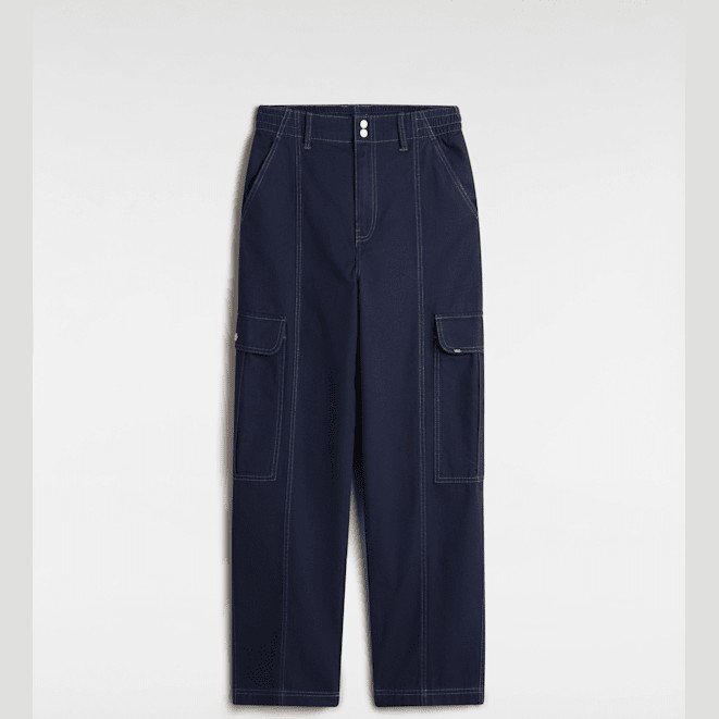 Vans - Canvas Sidewalk Trousers, Woman, Blue, Size: XXS