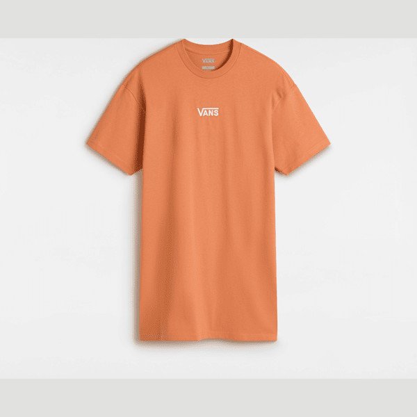Vans - Center Vee Tee Dress, Woman, Orange, Size: L