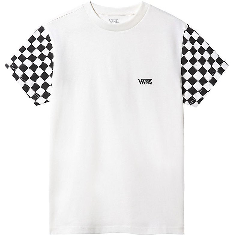 Vans CHECKER SLEEVE T SHIRT MARSHMALLOW WOMEN WHITE