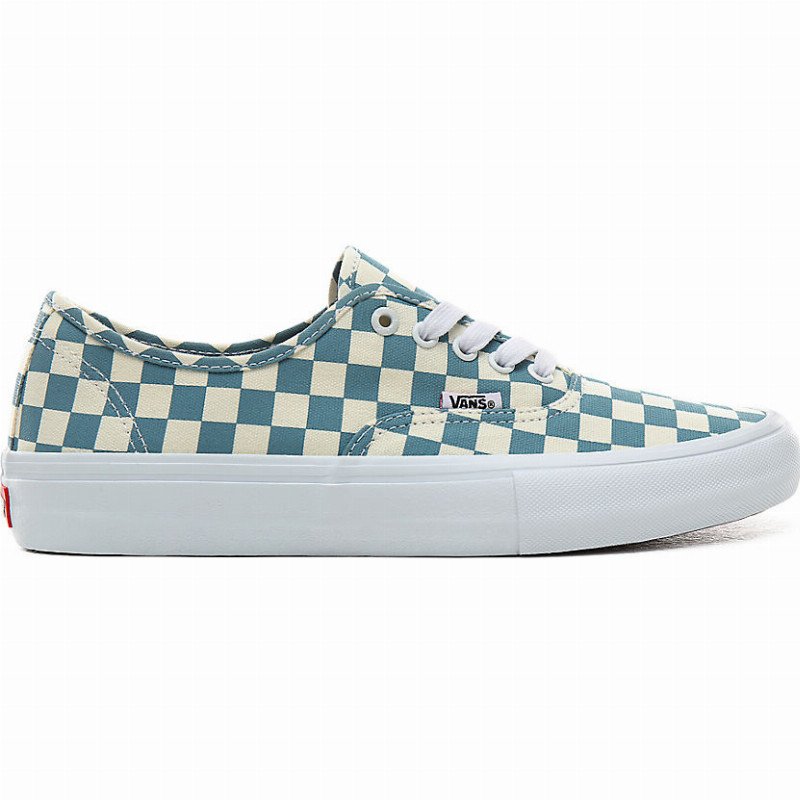 blue checkerboard authentic vans