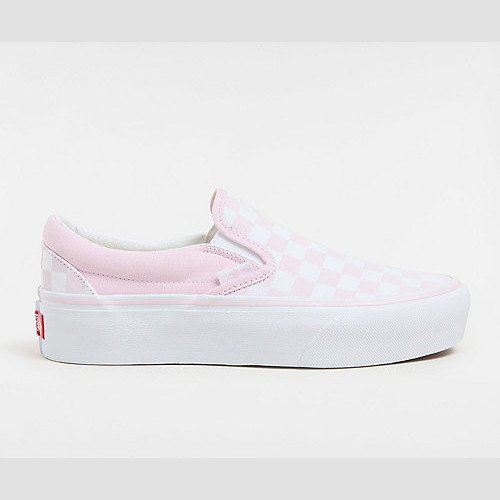 VANS Checkerboard Classic Slip-on Platform Shoes (checkerboard Cradle Pink) Unisex Pink, Size 12