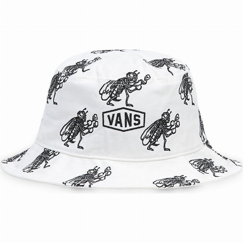 CHECKERBOARD RESEARCH UNDERTONE II BUCKET HAT (WHITE-BLACK) MEN WHITE