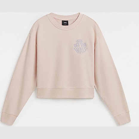 VANS Vans Circle Crop Crew Sweatshirt (chintz Rose) Women Pink, Size XXS
