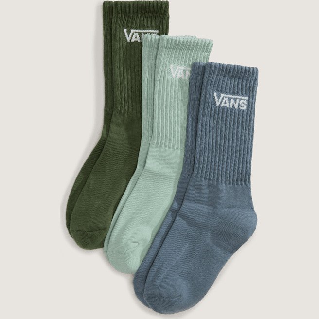 Vans - Classic Crew Socks (3 Pairs), Blue, Size: XXS