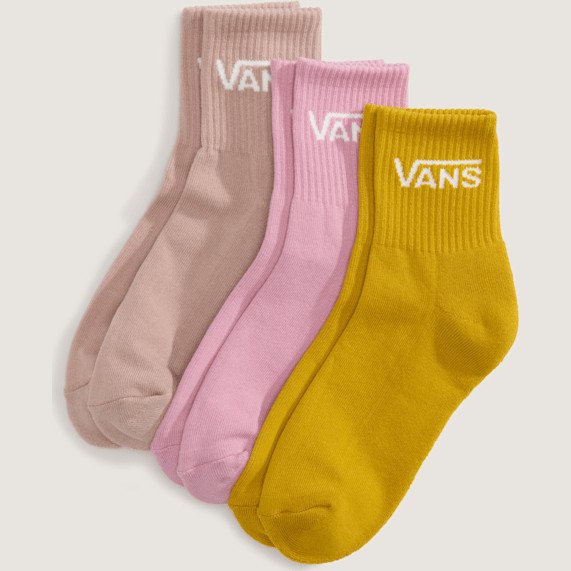 Vans - Classic Half Crew Socks (3 pairs), Man, Pink, Size: M