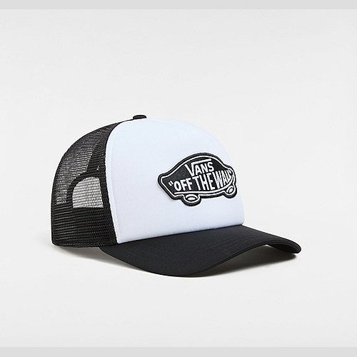 VANS Classic Patch Curved Bill Trucker Hat (black/white) Unisex Black, One Size