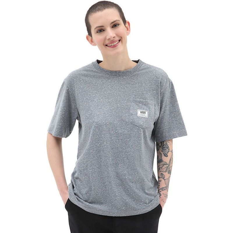 CLASSIC PATCH POCKET T-SHIRT (GREY HEATHER) WOMEN GREY