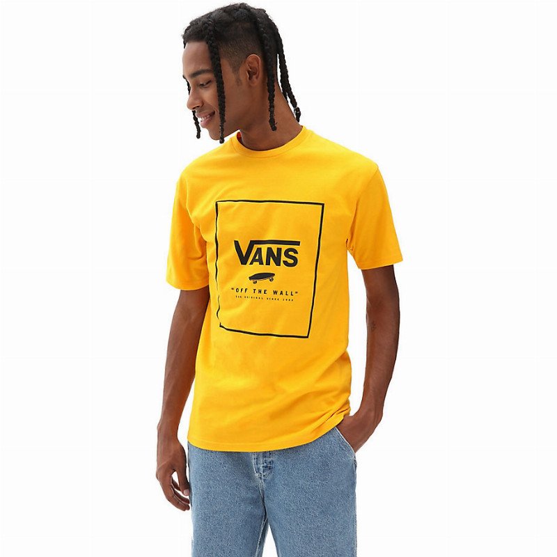 VANS Classic Print Box T-shirt (saffron-black) Men Yellow, Size XXL