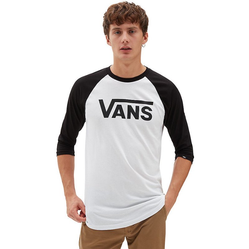 VANS Classic Raglan T-shirt (white-black) Men White, Size XXL