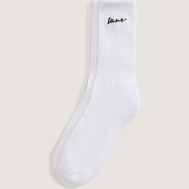 Vans - Classic Script Crew Socks (1 Pair), Man, White, Size: S