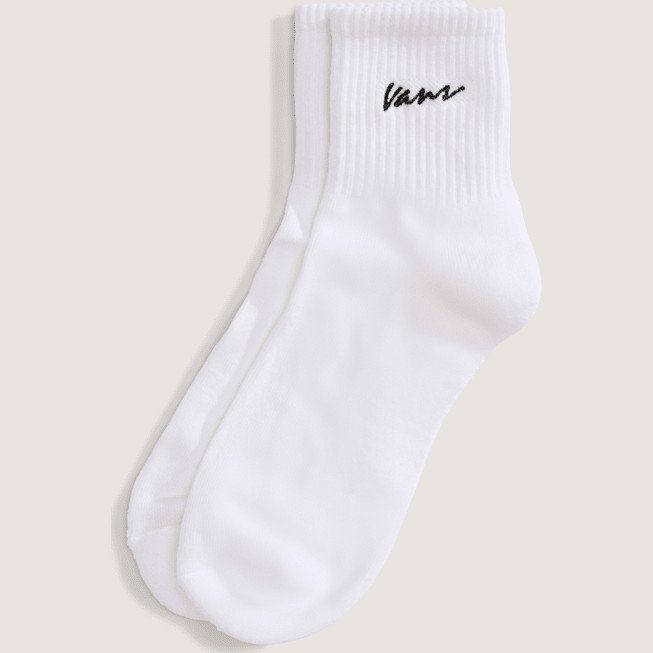 Vans - Classic Script Half Crew Socks (1 Pair), Man, White, Size: S