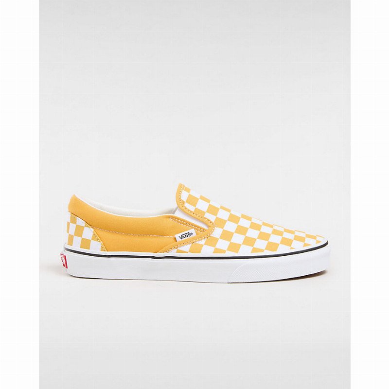 VANS Classic Slip-on Checkerboard Shoes (color Theory Checkerboard Golden Glow) Unisex Yellow, Size 12