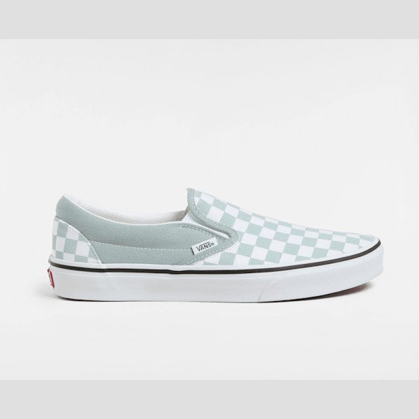 Vans - Classic Slip-On Checkerboard Shoes, Man, Grey, Size: 10.5