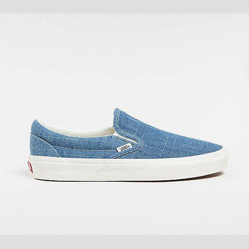 VANS Classic Slip-on Summer Linen Shoes (threaded Denim Blue/white) Unisex Blue, Size 12