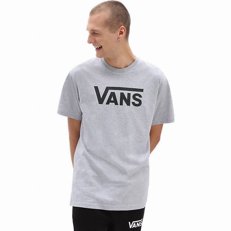 VANS Classic T-shirt (athletic Heather/black) Men Grey, Size XXL